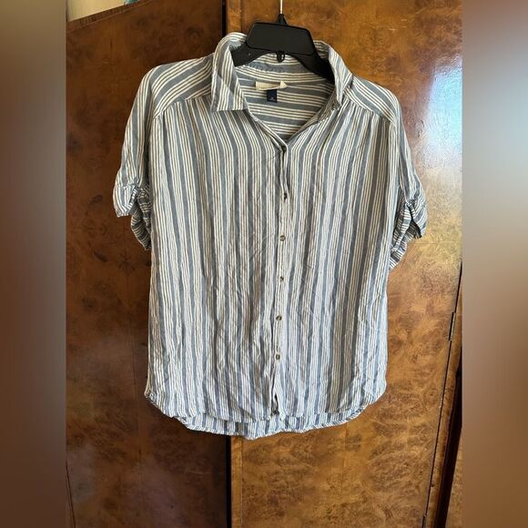 Striped Button-Up Shirt - Picture 1 of 6